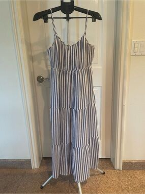 Rails Blue and White Striped Sundress